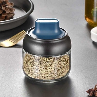 280ml wholesale bulk unique Sealed lead-free glass spice jars set with labels